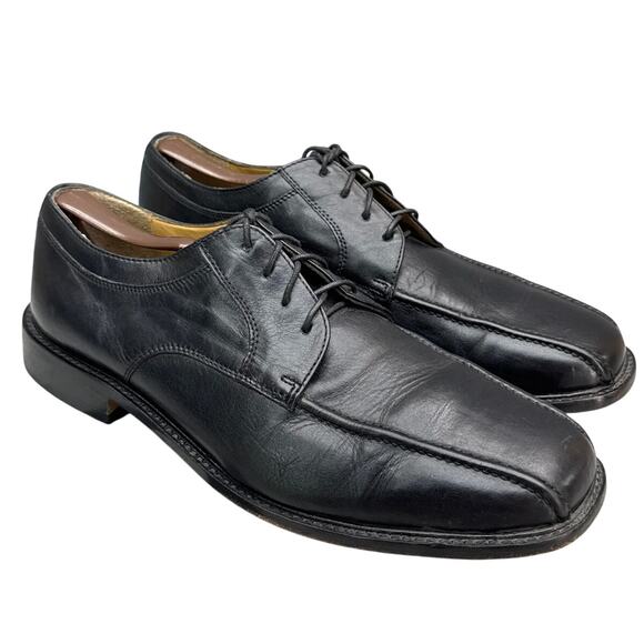 Brass Boot Vintage Black Leather Square Toe Lace Up Oxford Dress Shoe Men 11 main image 5